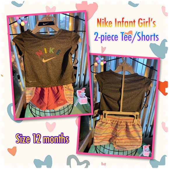 Nike Infant Girl’s Dri-Fit T-Shirt & Shorts Set (2-pieces) - Picture 5 of 8